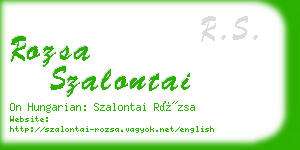 rozsa szalontai business card